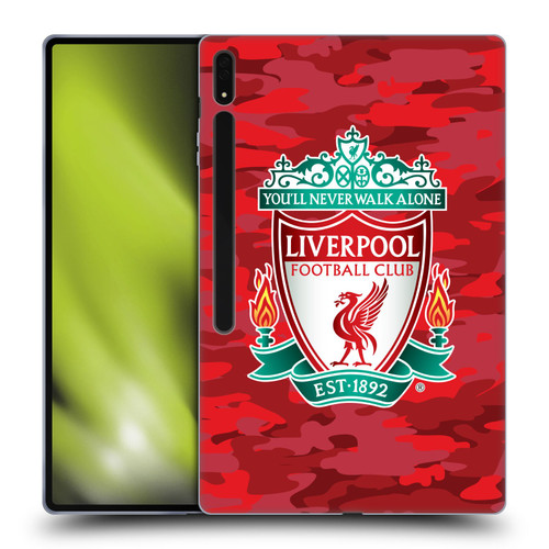 Liverpool Football Club Camou Home Colourways Crest Soft Gel Case for Samsung Galaxy Tab S8 Ultra