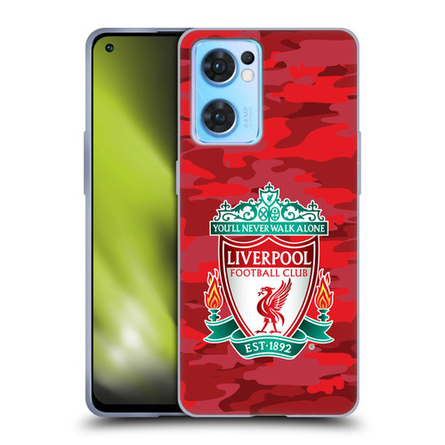 Liverpool Football Club Camou Home Colourways Crest Soft Gel Case for OPPO Reno7 5G / Find X5 Lite