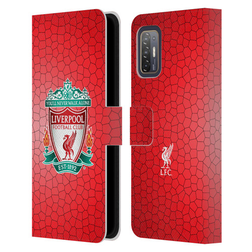 Liverpool Football Club Crest 2 Red Pixel 1 Leather Book Wallet Case Cover For HTC Desire 21 Pro 5G