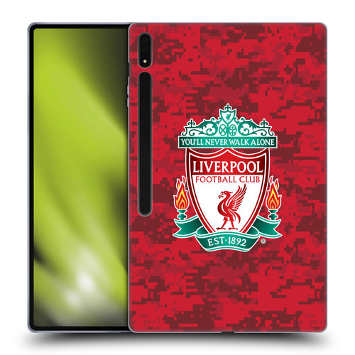 Liverpool Football Club Digital Camouflage Home Red Crest Soft Gel Case for Samsung Galaxy Tab S8 Ultra
