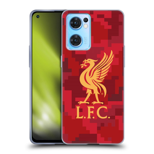 Liverpool Football Club Digital Camouflage Home Red Soft Gel Case for OPPO Reno7 5G / Find X5 Lite