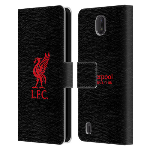 Liverpool Football Club Liver Bird Red Logo On Black Leather Book Wallet Case Cover For Nokia C01 Plus/C1 2nd Edition
