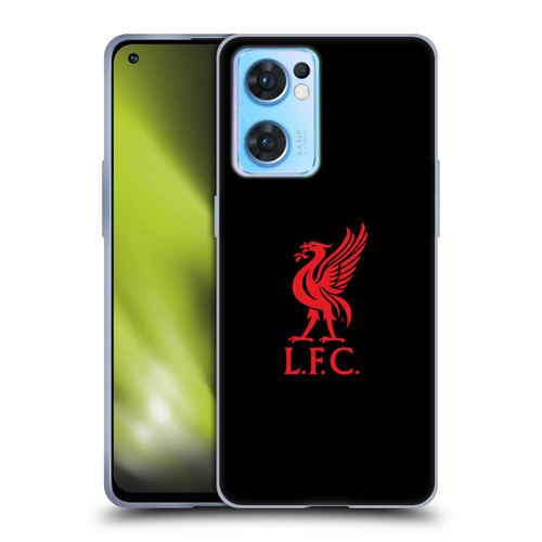 Liverpool Football Club Liver Bird Red Logo On Black Soft Gel Case for OPPO Reno7 5G / Find X5 Lite