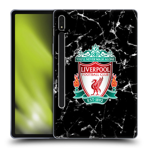 Liverpool Football Club Marble Black Crest Soft Gel Case for Samsung Galaxy Tab S8