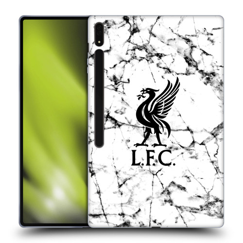 Liverpool Football Club Marble Black Liver Bird Soft Gel Case for Samsung Galaxy Tab S8 Ultra