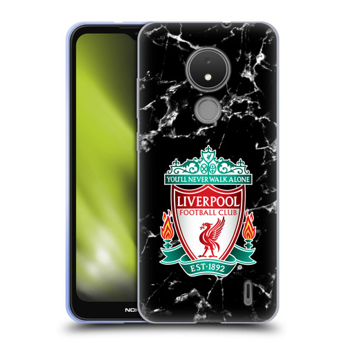 Liverpool Football Club Marble Black Crest Soft Gel Case for Nokia C21
