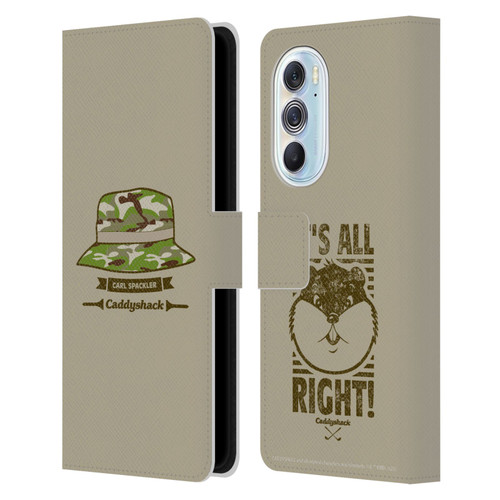 Caddyshack Graphics Carl Spackler Hat Leather Book Wallet Case Cover For Motorola Edge X30