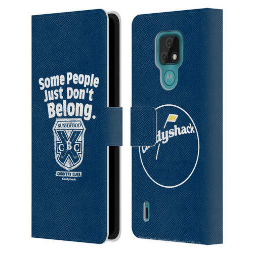 Caddyshack Graphics Some People Just Don't Belong Leather Book Wallet Case Cover For Motorola Moto E7