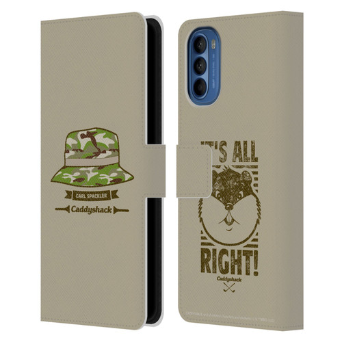Caddyshack Graphics Carl Spackler Hat Leather Book Wallet Case Cover For Motorola Moto G41