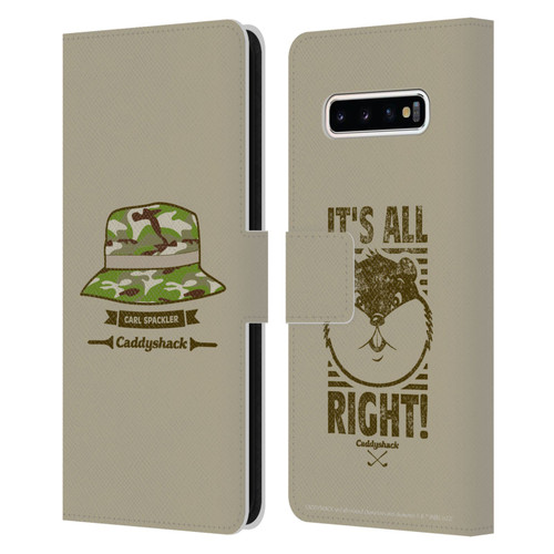 Caddyshack Graphics Carl Spackler Hat Leather Book Wallet Case Cover For Samsung Galaxy S10+ / S10 Plus