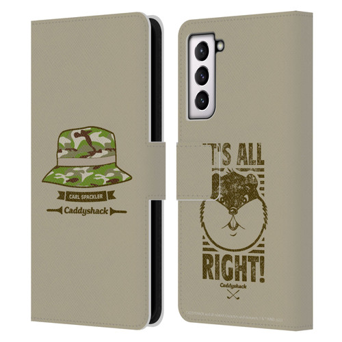 Caddyshack Graphics Carl Spackler Hat Leather Book Wallet Case Cover For Samsung Galaxy S21 FE 5G