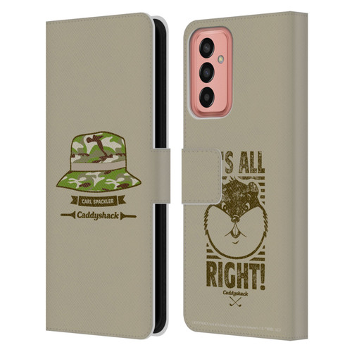 Caddyshack Graphics Carl Spackler Hat Leather Book Wallet Case Cover For Samsung Galaxy M13 (2022)