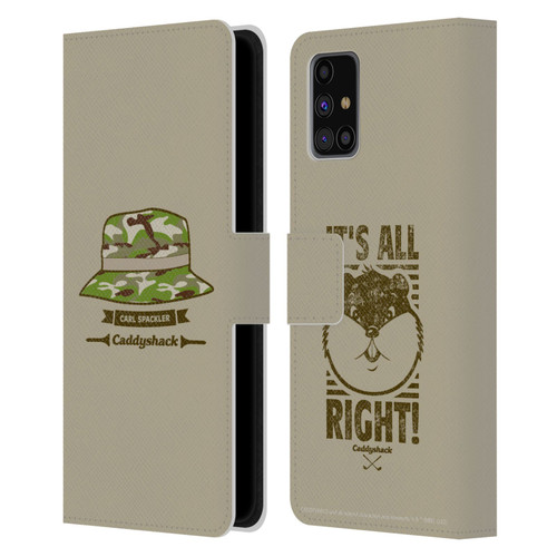 Caddyshack Graphics Carl Spackler Hat Leather Book Wallet Case Cover For Samsung Galaxy M31s (2020)