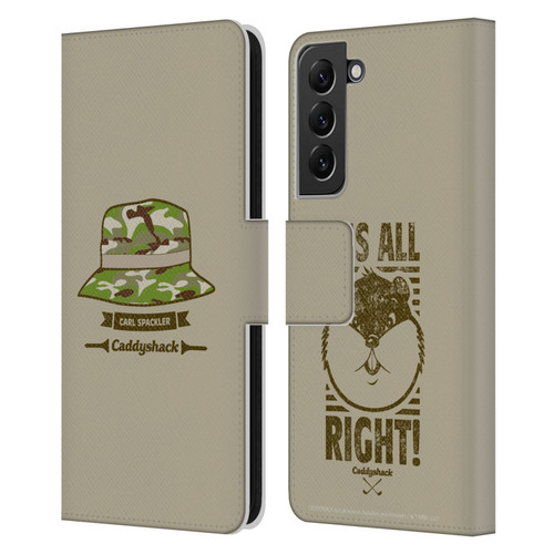 Caddyshack Graphics Carl Spackler Hat Leather Book Wallet Case Cover For Samsung Galaxy S22+ 5G
