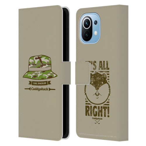 Caddyshack Graphics Carl Spackler Hat Leather Book Wallet Case Cover For Xiaomi Mi 11