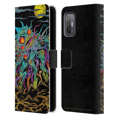 Rick And Morty Season 1 & 2 Graphics The Dunrick Horror Leather Book Wallet Case Cover For HTC Desire 21 Pro 5G