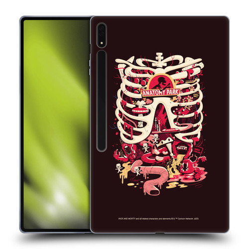 Rick And Morty Season 1 & 2 Graphics Anatomy Park Soft Gel Case for Samsung Galaxy Tab S8 Ultra