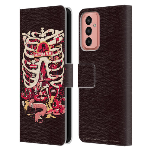 Rick And Morty Season 1 & 2 Graphics Anatomy Park Leather Book Wallet Case Cover For Samsung Galaxy M13 (2022)