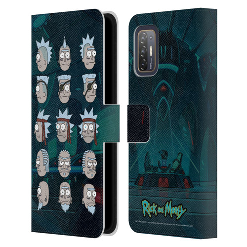 Rick And Morty Season 3 Character Art Seal Team Ricks Leather Book Wallet Case Cover For HTC Desire 21 Pro 5G