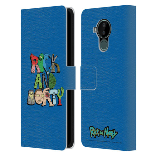 Rick And Morty Season 3 Character Art Typography Leather Book Wallet Case Cover For Nokia C30