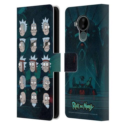 Rick And Morty Season 3 Character Art Seal Team Ricks Leather Book Wallet Case Cover For Nokia C30