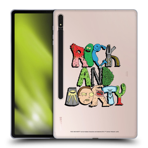 Rick And Morty Season 3 Character Art Typography Soft Gel Case for Samsung Galaxy Tab S8 Plus