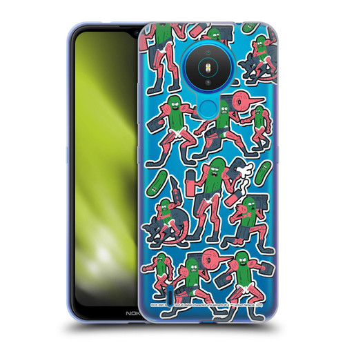 Rick And Morty Season 3 Character Art Pickle Rick Stickers Print Soft Gel Case for Nokia 1.4