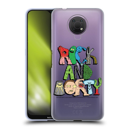 Rick And Morty Season 3 Character Art Typography Soft Gel Case for Nokia G10
