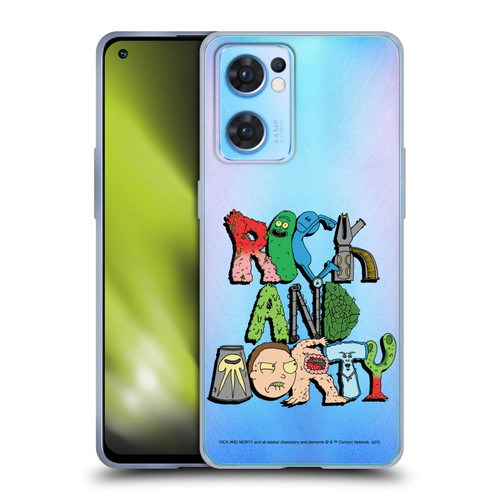 Rick And Morty Season 3 Character Art Typography Soft Gel Case for OPPO Reno7 5G / Find X5 Lite