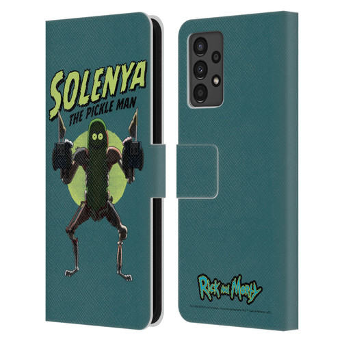 Rick And Morty Season 3 Character Art Pickle Rick Leather Book Wallet Case Cover For Samsung Galaxy A13 (2022)