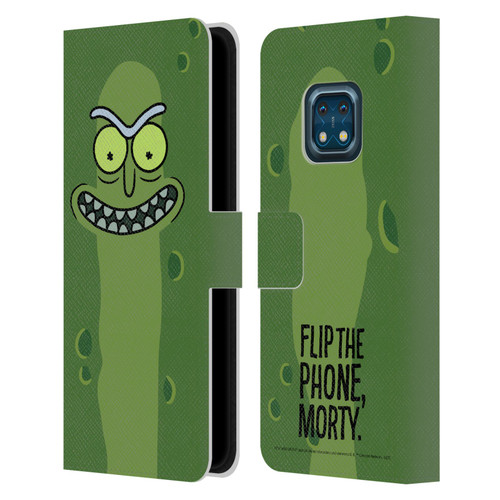 Rick And Morty Season 3 Graphics Pickle Rick Leather Book Wallet Case Cover For Nokia XR20