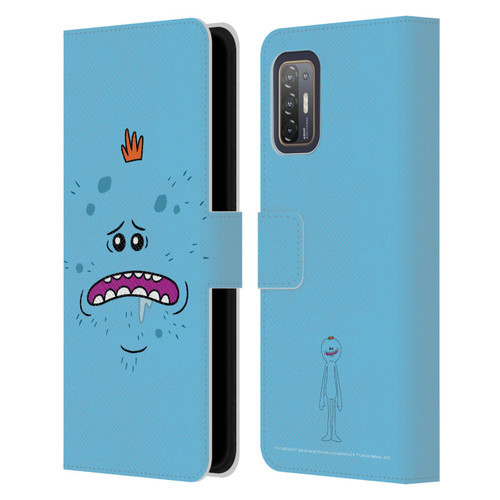 Rick And Morty Season 4 Graphics Mr. Meeseeks Leather Book Wallet Case Cover For HTC Desire 21 Pro 5G