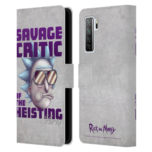 Rick And Morty Season 4 Graphics Savage Critic Leather Book Wallet Case Cover For Huawei Nova 7 SE/P40 Lite 5G