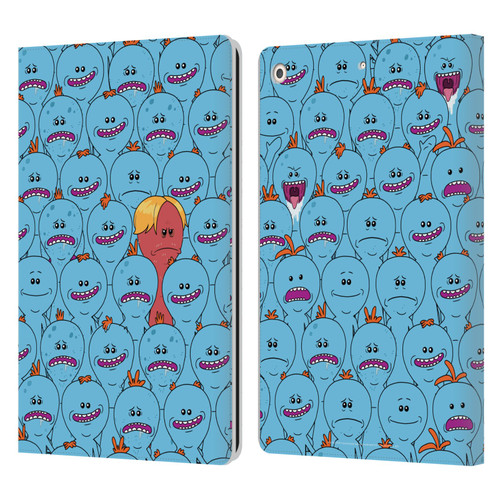 Rick And Morty Season 4 Graphics Mr. Meeseeks Pattern Leather Book Wallet Case Cover For Apple iPad 10.2 2019/2020/2021
