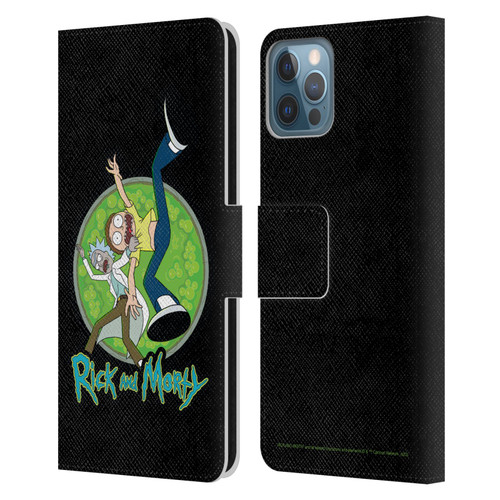 Rick And Morty Season 4 Graphics Character Art Leather Book Wallet Case Cover For Apple iPhone 12 / iPhone 12 Pro