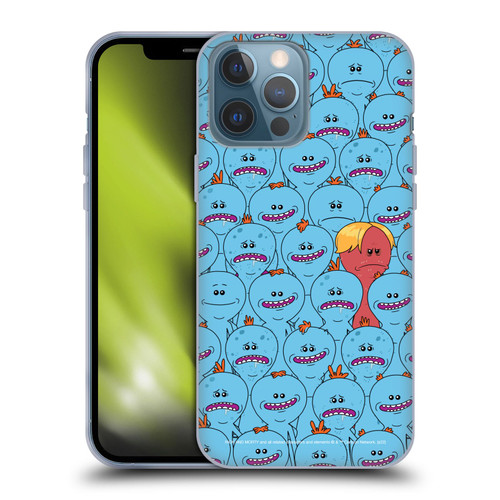 Rick And Morty Season 4 Graphics Mr. Meeseeks Pattern Soft Gel Case for Apple iPhone 13 Pro Max