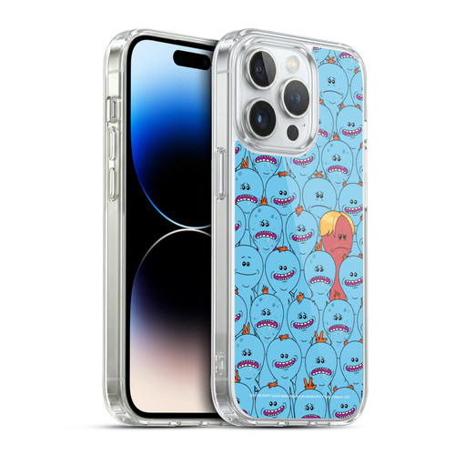 Rick And Morty Season 4 Graphics Mr. Meeseeks Pattern Soft Gel Case for Apple iPhone 13 Pro & MagSafe