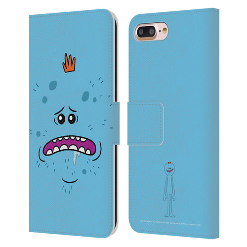 Rick And Morty Season 4 Graphics Mr. Meeseeks Leather Book Wallet Case Cover For Apple iPhone 7 Plus / iPhone 8 Plus