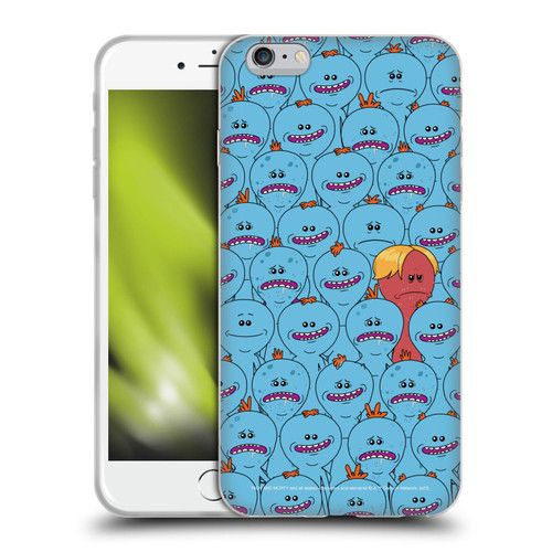 Rick And Morty Season 4 Graphics Mr. Meeseeks Pattern Soft Gel Case for Apple iPhone 6 Plus / iPhone 6s Plus