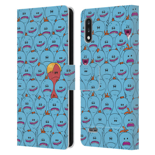 Rick And Morty Season 4 Graphics Mr. Meeseeks Pattern Leather Book Wallet Case Cover For LG K22