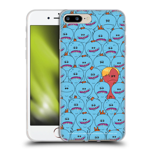 Rick And Morty Season 4 Graphics Mr. Meeseeks Pattern Soft Gel Case for Apple iPhone 7 Plus / iPhone 8 Plus