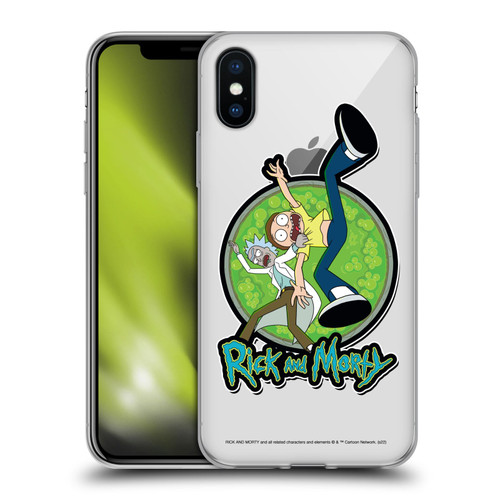 Rick And Morty Season 4 Graphics Character Art Soft Gel Case for Apple iPhone X / iPhone XS