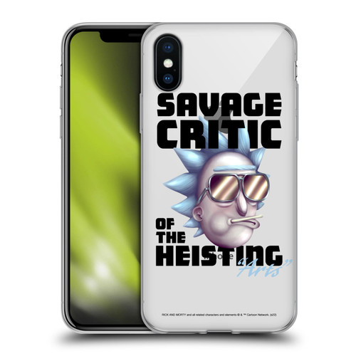 Rick And Morty Season 4 Graphics Savage Critic Soft Gel Case for Apple iPhone X / iPhone XS