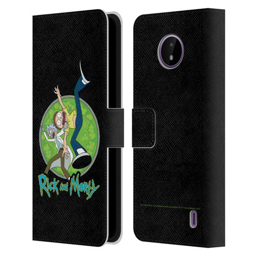 Rick And Morty Season 4 Graphics Character Art Leather Book Wallet Case Cover For Nokia C10 / C20