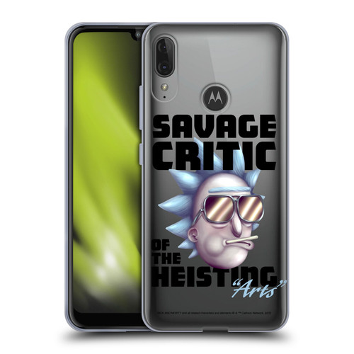 Rick And Morty Season 4 Graphics Savage Critic Soft Gel Case for Motorola Moto E6 Plus