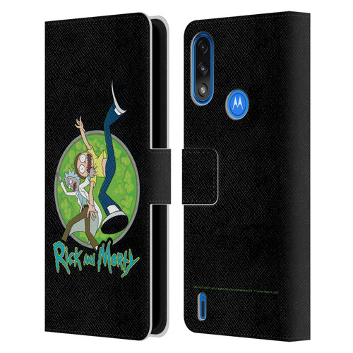 Rick And Morty Season 4 Graphics Character Art Leather Book Wallet Case Cover For Motorola Moto E7 Power / Moto E7i Power