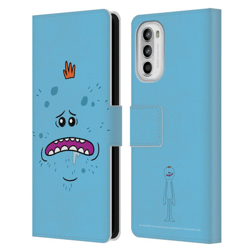 Rick And Morty Season 4 Graphics Mr. Meeseeks Leather Book Wallet Case Cover For Motorola Moto G52