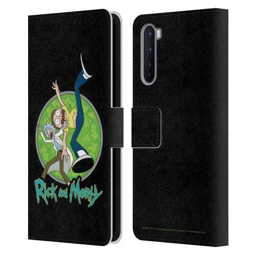 Rick And Morty Season 4 Graphics Character Art Leather Book Wallet Case Cover For OnePlus Nord 5G