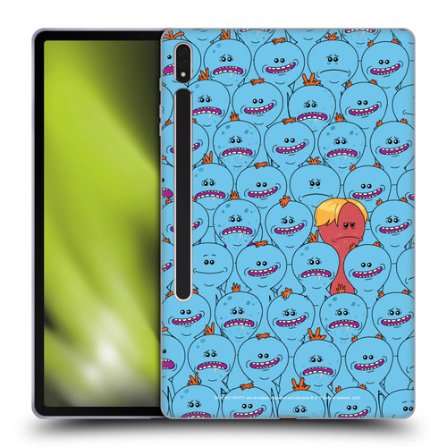 Rick And Morty Season 4 Graphics Mr. Meeseeks Pattern Soft Gel Case for Samsung Galaxy Tab S8 Plus