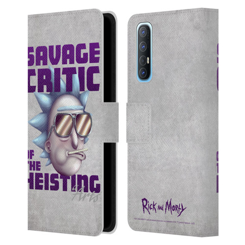 Rick And Morty Season 4 Graphics Savage Critic Leather Book Wallet Case Cover For OPPO Find X2 Neo 5G